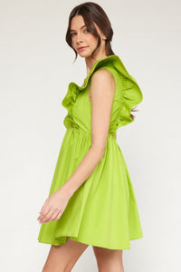 Gentle Touch Dress - Chartreuse