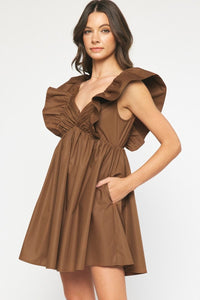 Gentle Touch Dress - Brown