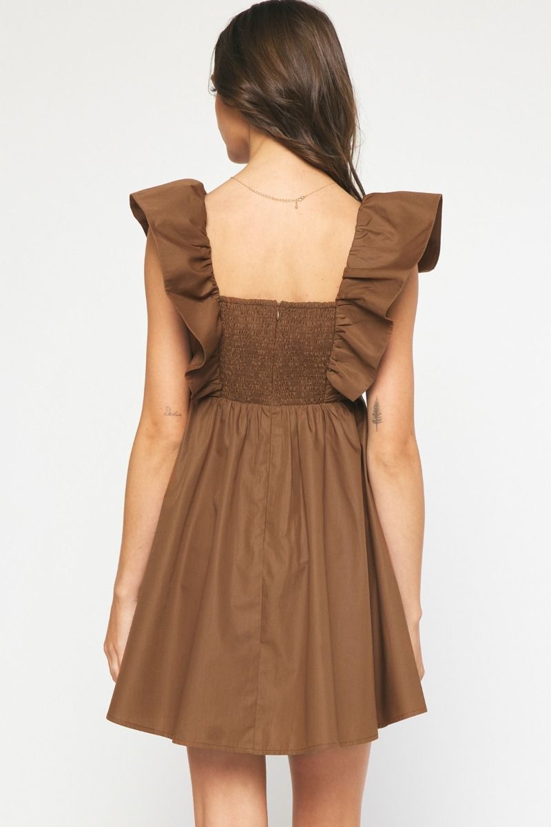 Gentle Touch Dress - Brown