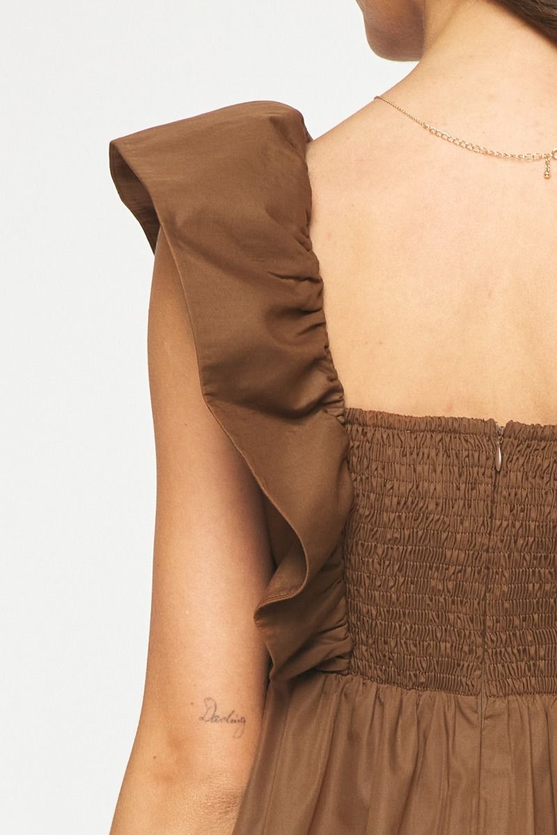 Gentle Touch Dress - Brown
