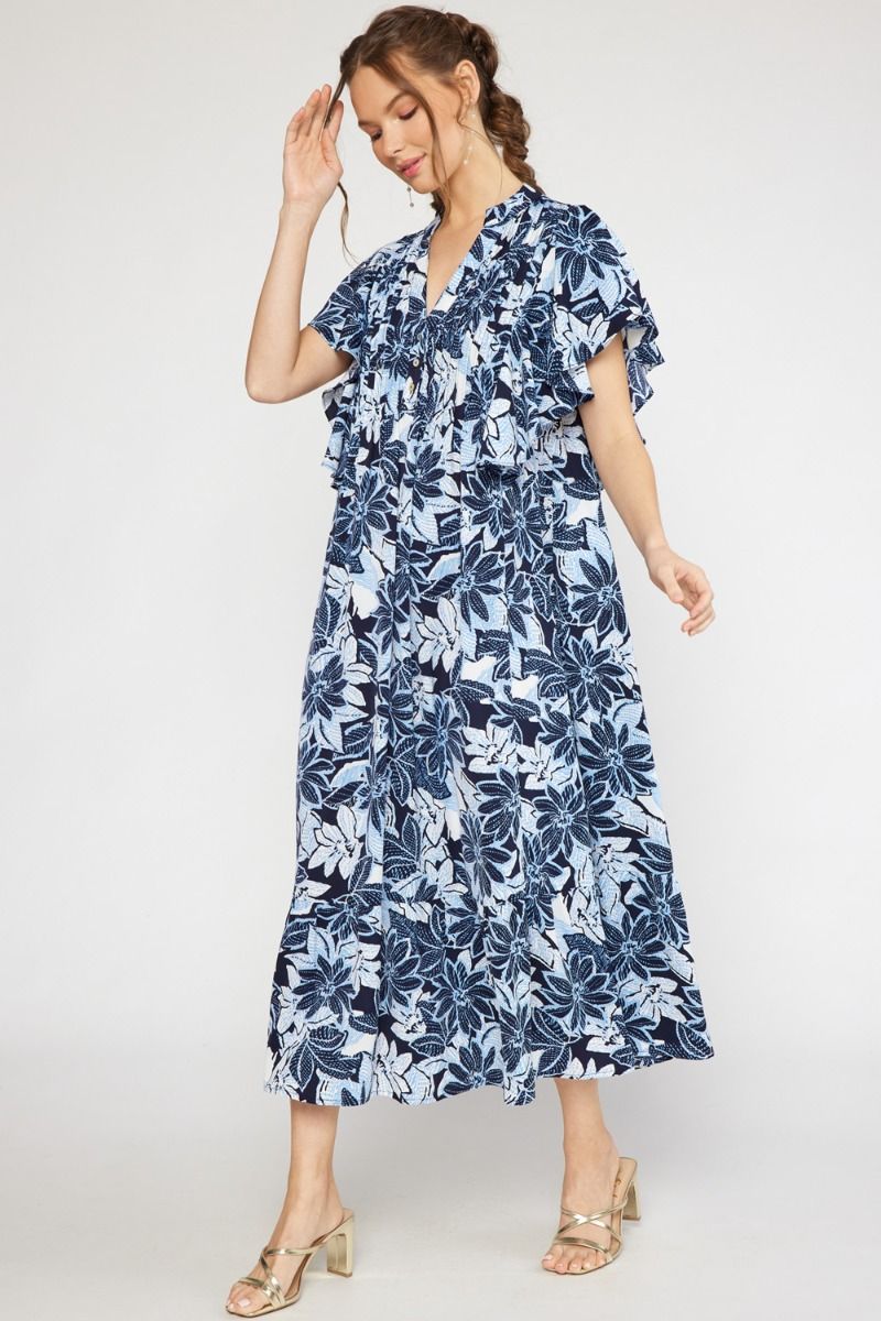 Adventure Awaits Dress - Navy