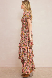 Serenity Rose Dress - Brown