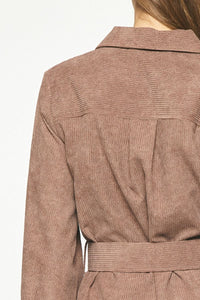 Buckle Down Dress - Mocha