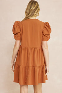 Hold On Tight Dress - Cognac