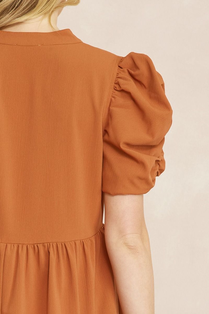 Hold On Tight Dress - Cognac