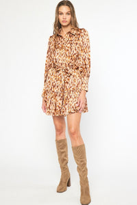 Catch My Eye Dress - Brown