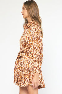 Catch My Eye Dress - Brown