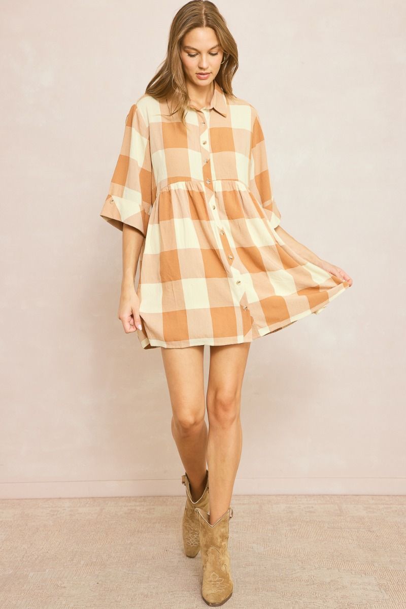 Shape Of Whimsy Dress - Caramel