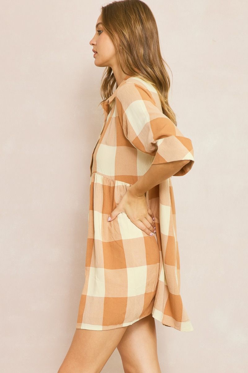 Shape Of Whimsy Dress - Caramel