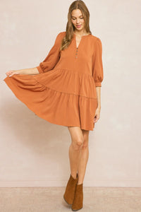 Followed Flow Dress - Copper