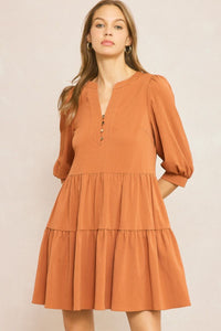 Followed Flow Dress - Copper