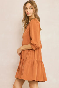 Followed Flow Dress - Copper