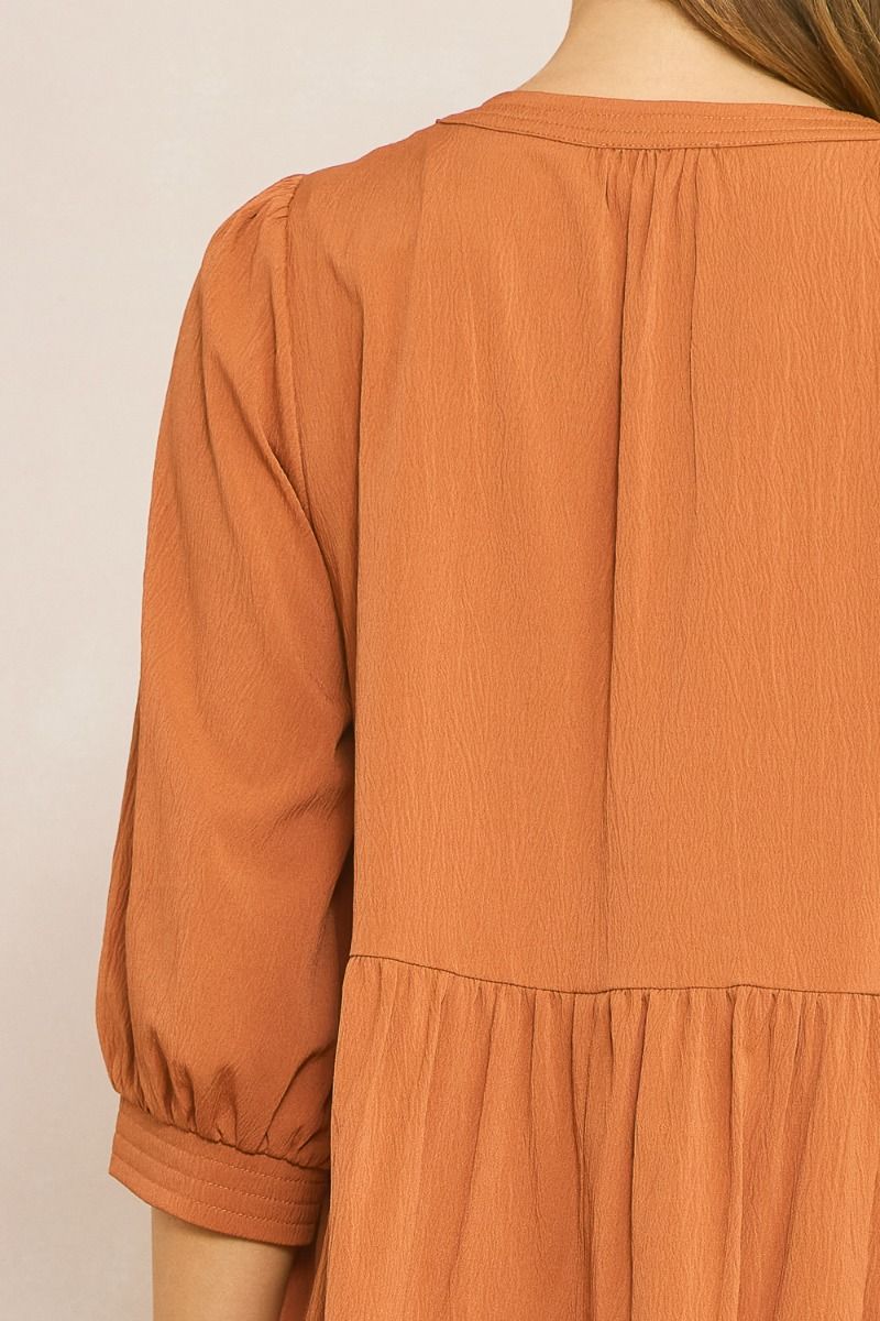 Followed Flow Dress - Copper