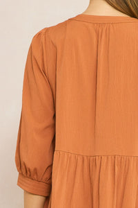 Followed Flow Dress - Copper