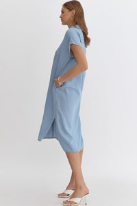 Set Straight Dress - Lt Denim