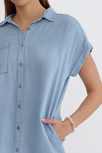 Set Straight Dress - Lt Denim