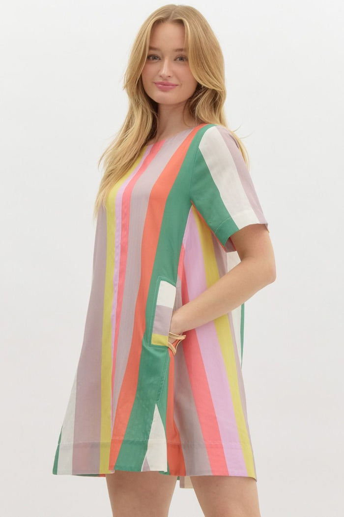 Vibrant Dreamer Dress - Green Latte