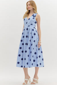 Dotty Darling Dress - Blue