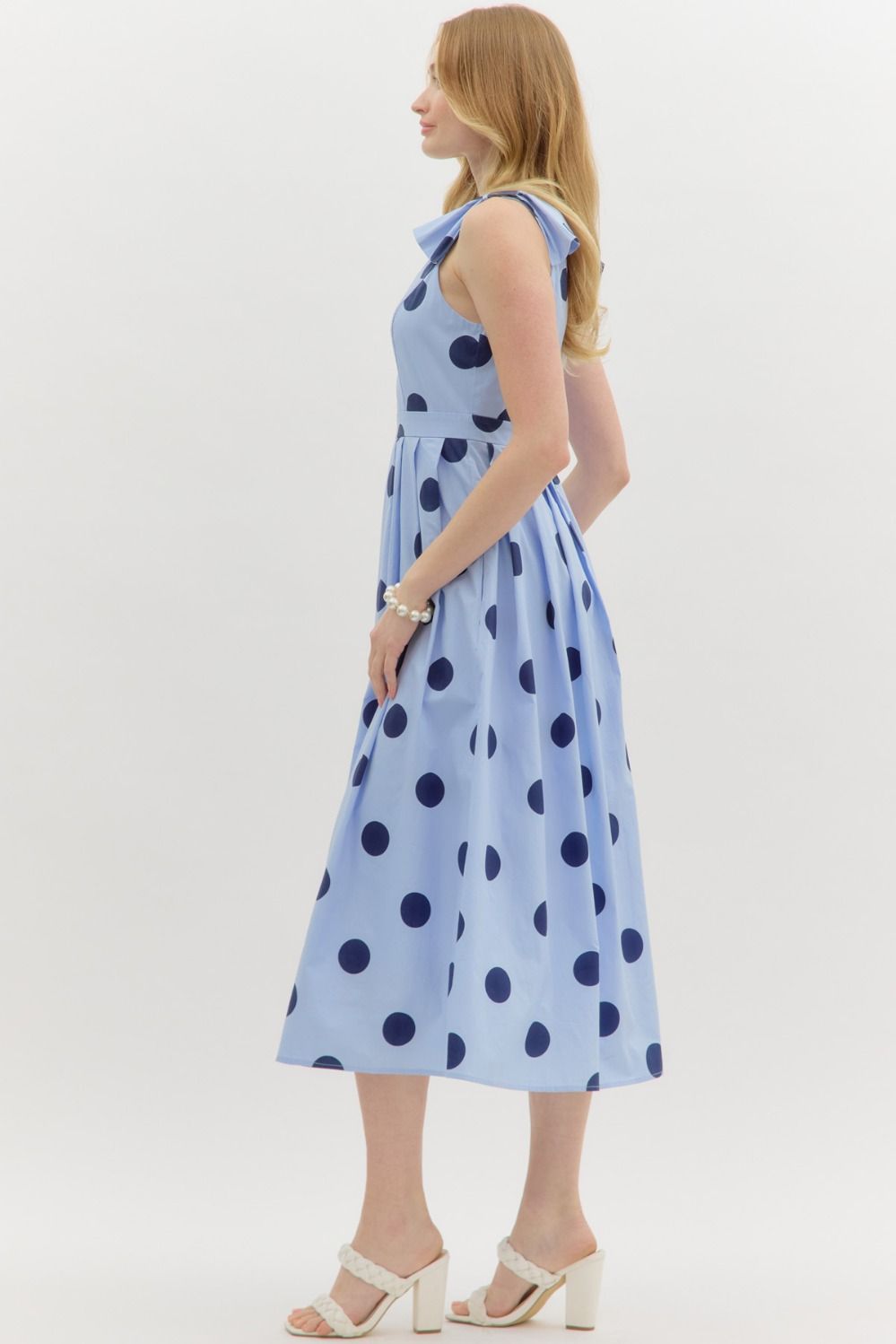 Dotty Darling Dress - Blue