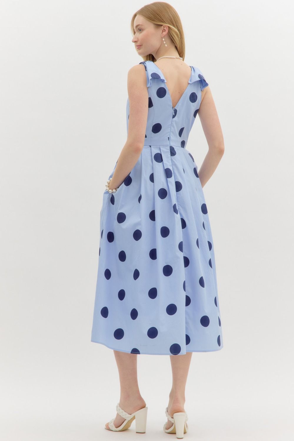 Dotty Darling Dress - Blue