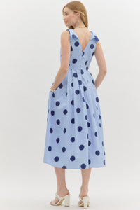 Dotty Darling Dress - Blue