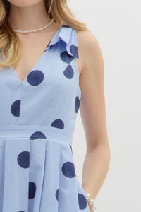 Dotty Darling Dress - Blue