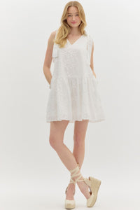 Pressed Petals Dress - White
