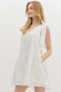 Pressed Petals Dress - White