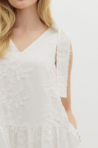 Pressed Petals Dress - White