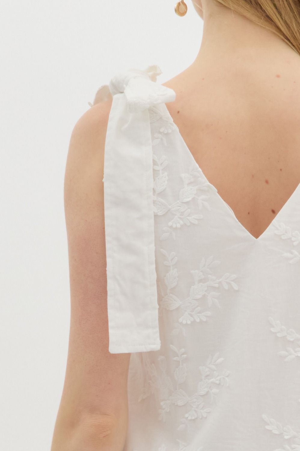 Pressed Petals Dress - White