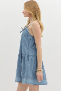 Trellis Frame Dress - Denim