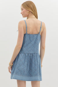 Trellis Frame Dress - Denim