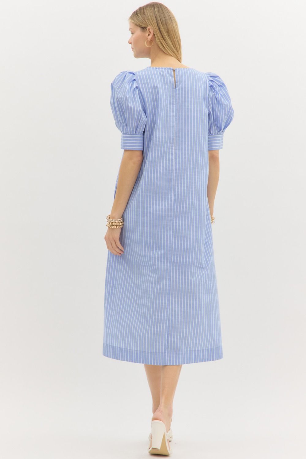 Along Those Lines Dress - Blue