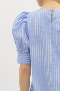 Along Those Lines Dress - Blue