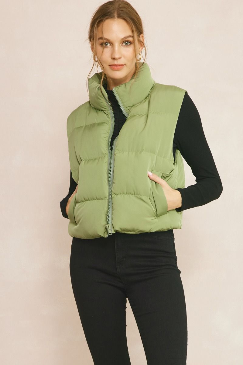 Double Down Vest - Sage