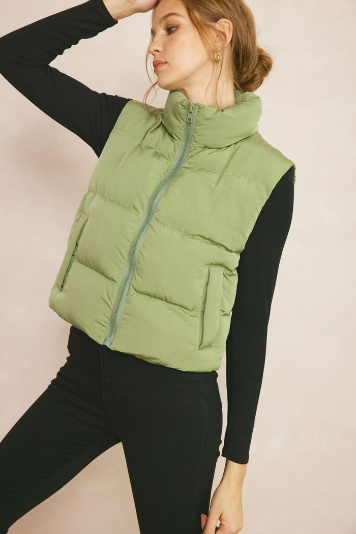 Double Down Vest - Sage