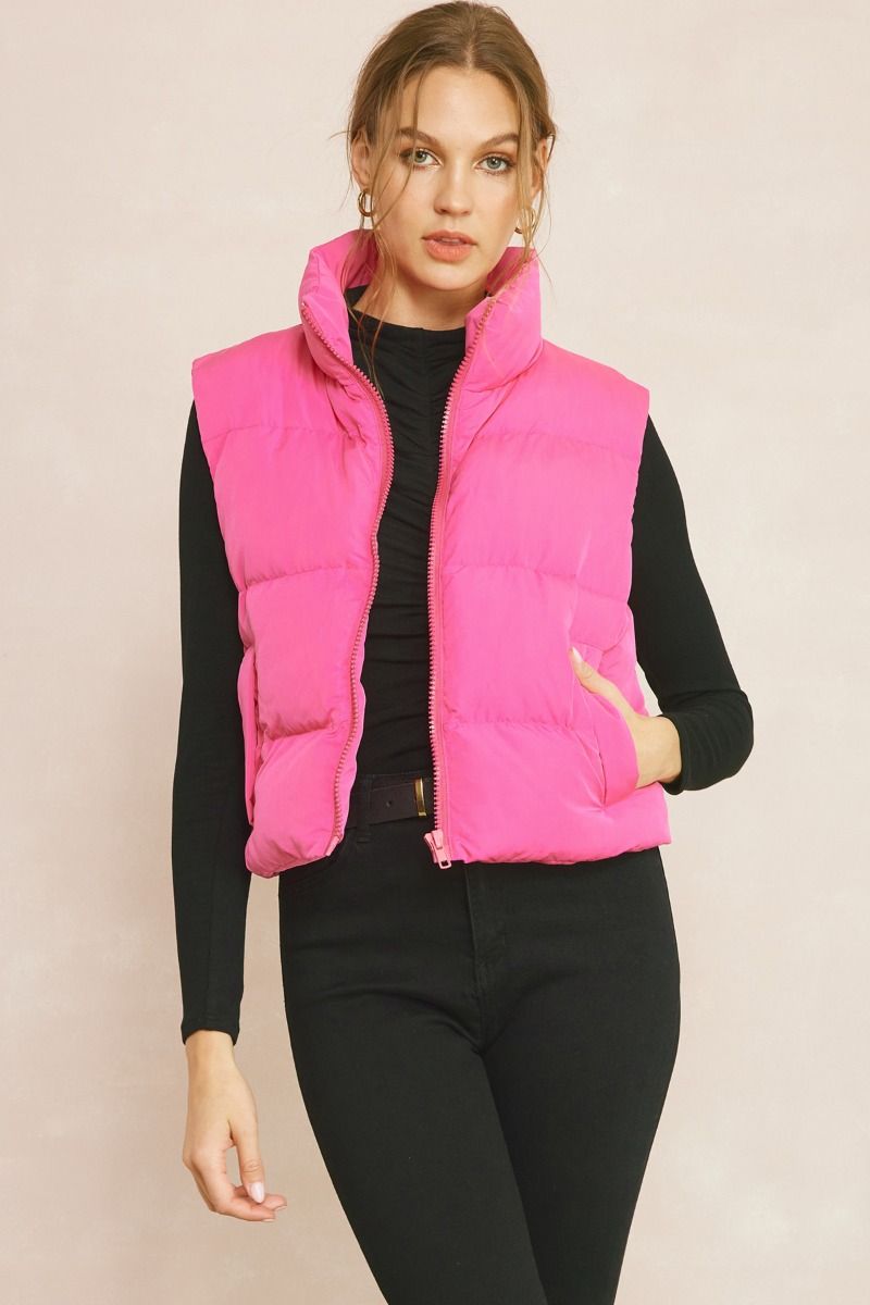 Double Down Vest - Pink