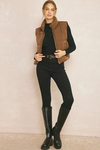 Double Down Vest - Chocolate