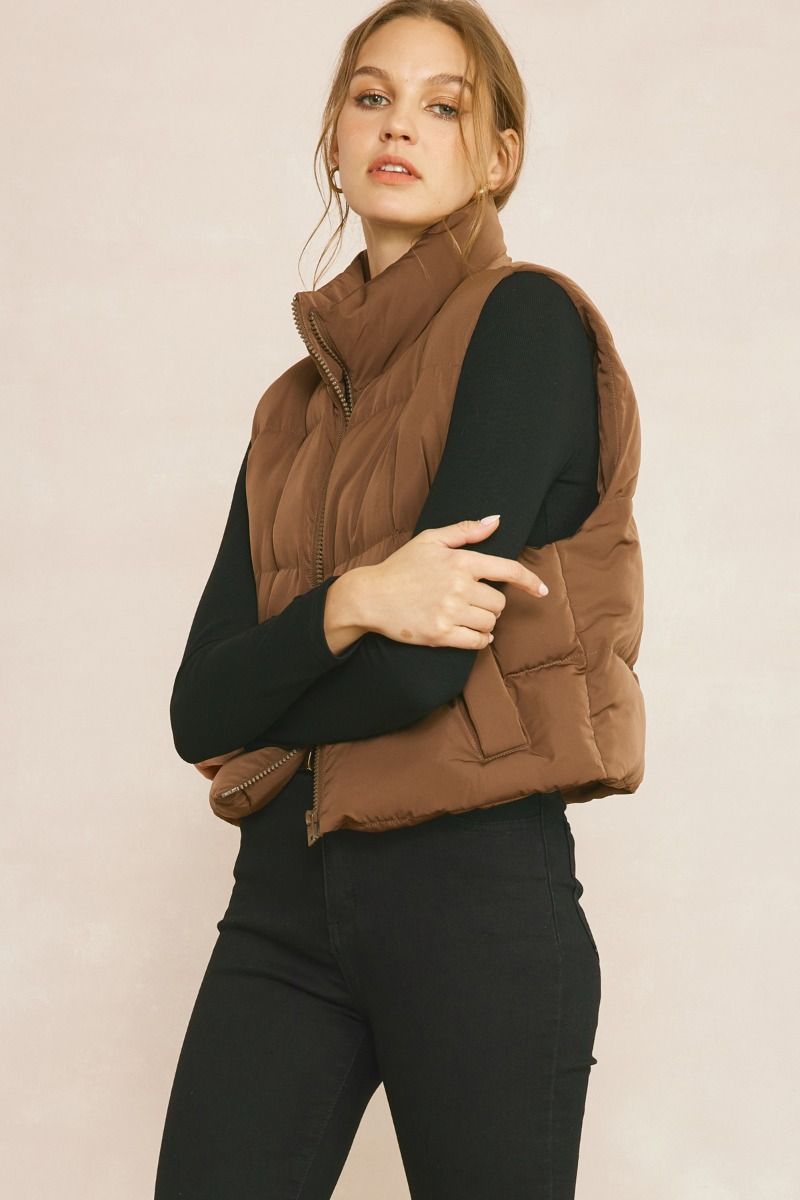 Double Down Vest - Chocolate