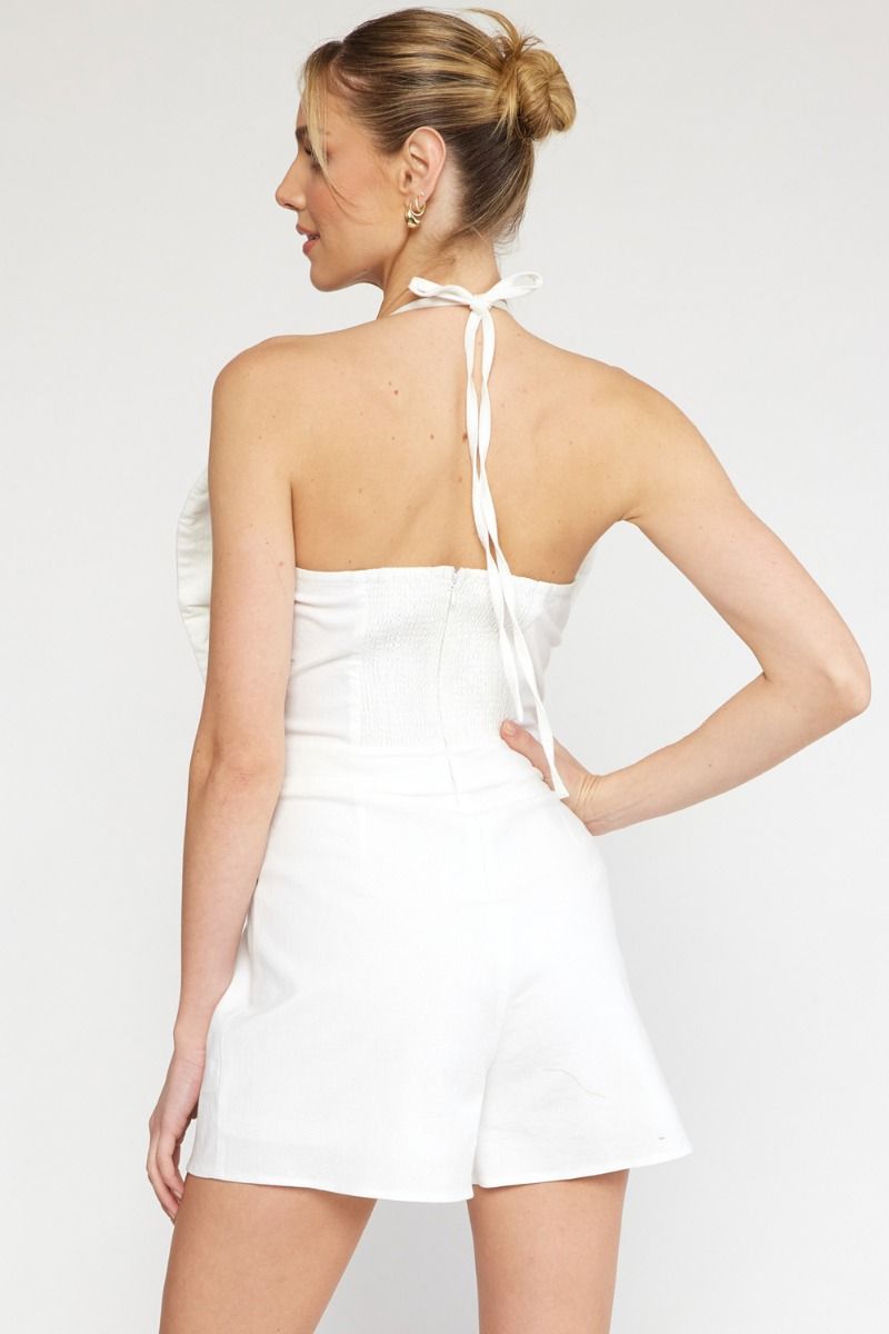Greatest Gift Romper - White