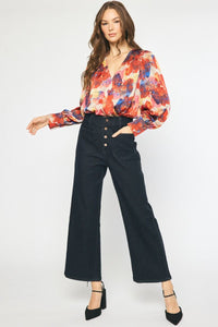Watercolor Memories Bodysuit - Red