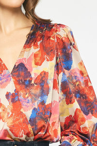 Watercolor Memories Bodysuit - Red