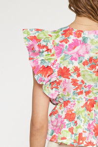 Watercolor Garden Top - Pink