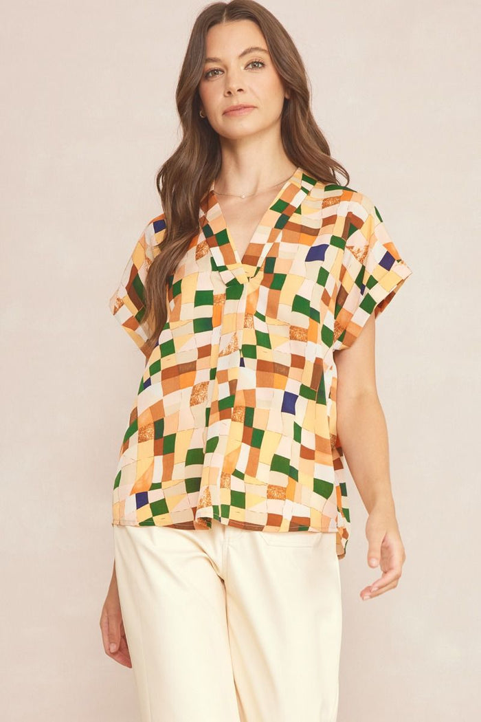 Building Block Top - Persimmon
