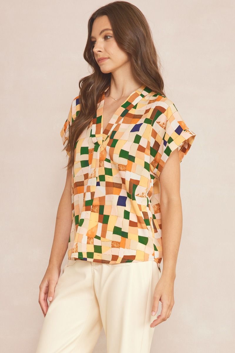 Building Block Top - Persimmon