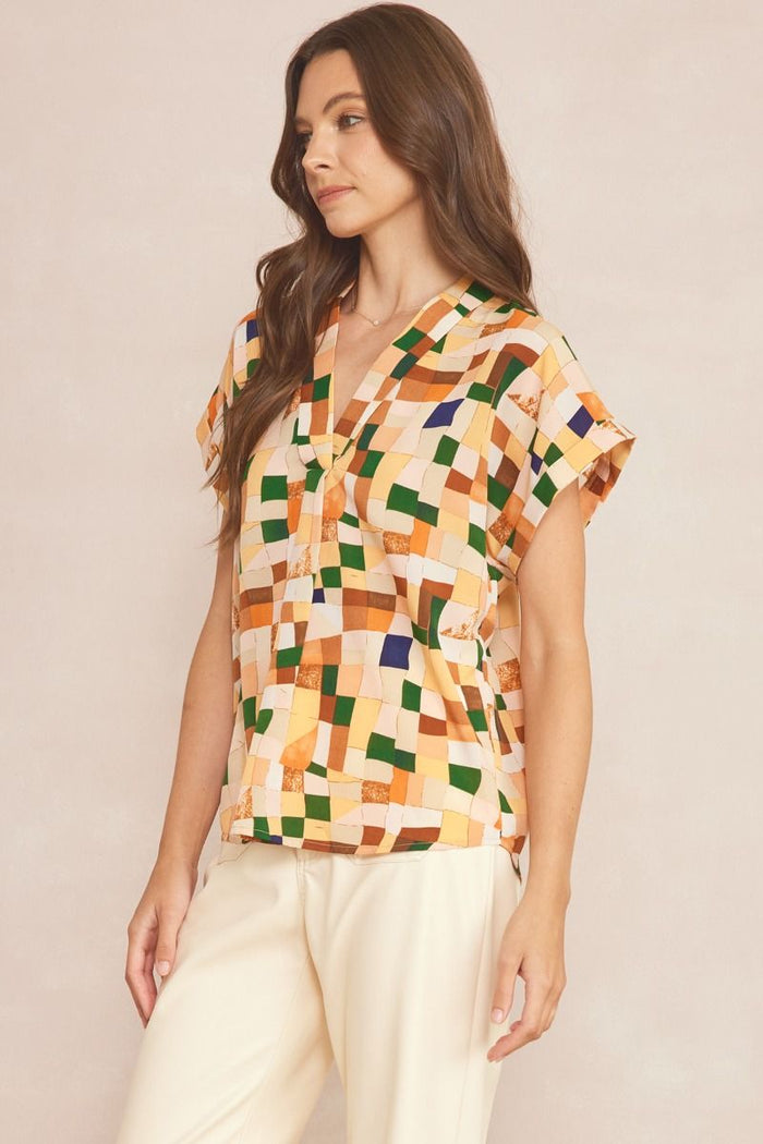 Building Block Top - Persimmon