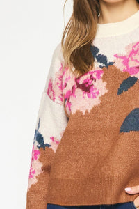 Full Bloom Sweater - Rust