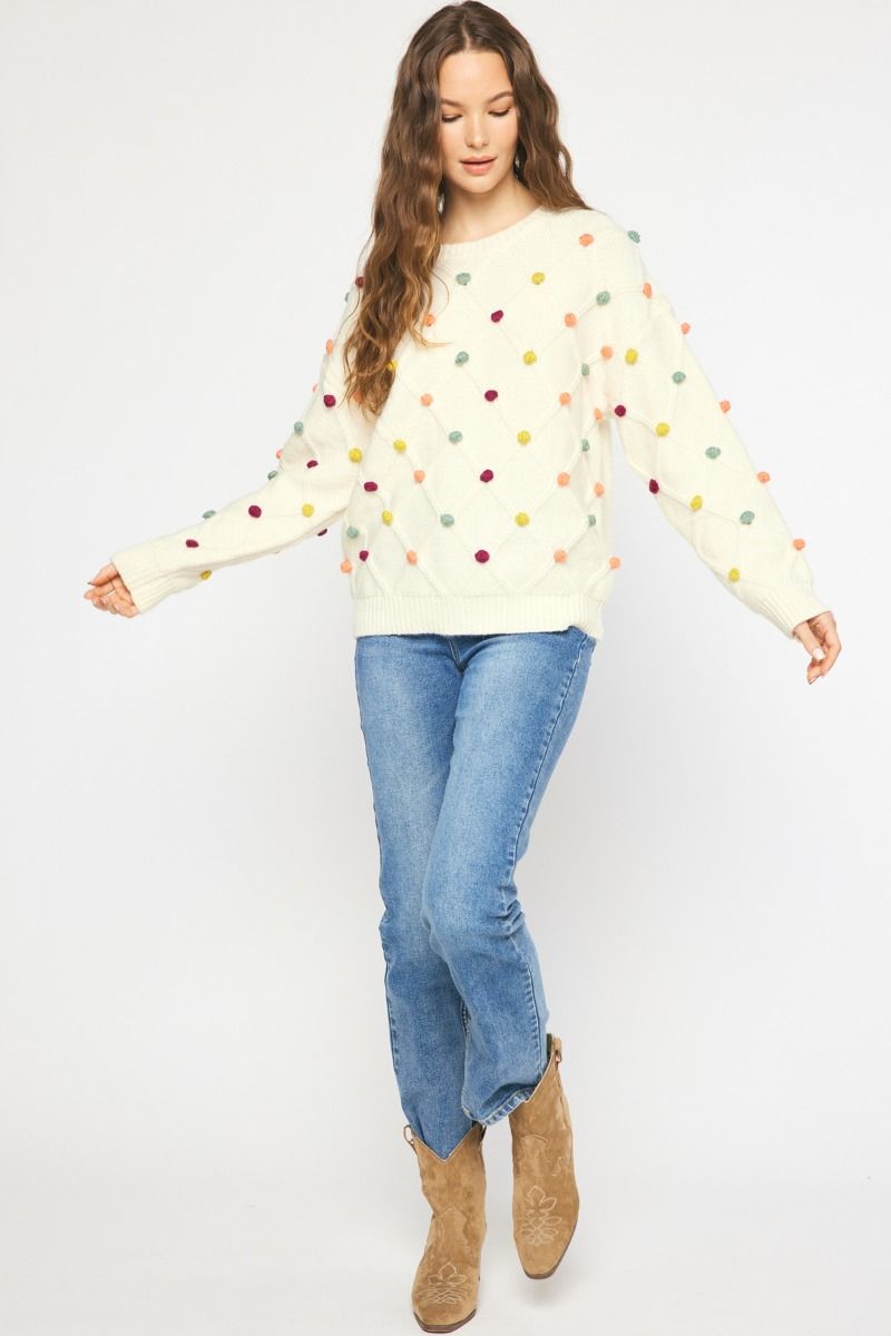 On The Dot Sweater - Cream