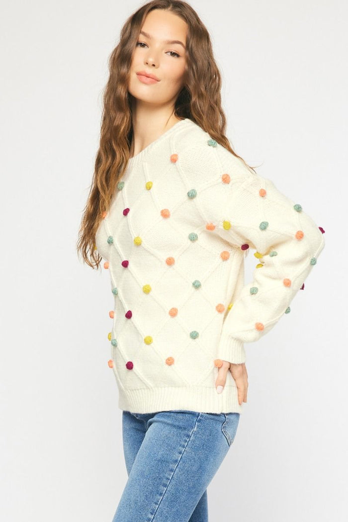 On The Dot Sweater - Cream