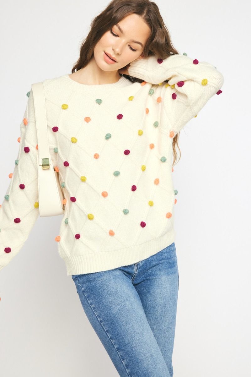 On The Dot Sweater - Cream